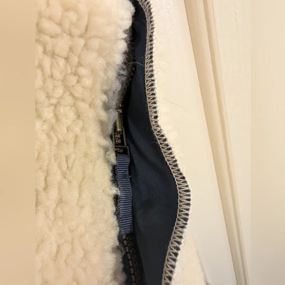 L.L. Bean Women's Cream Mountain Pile Fleece Coat 2X - Picture 5 of 8